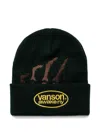 Awake Ny Vanson Skeleton Embroidered Ribbed Beanie Hat In Black