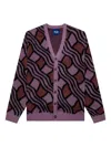 Awake Ny Wavy-jacquard Mohair-blend Cardigan In Multi
