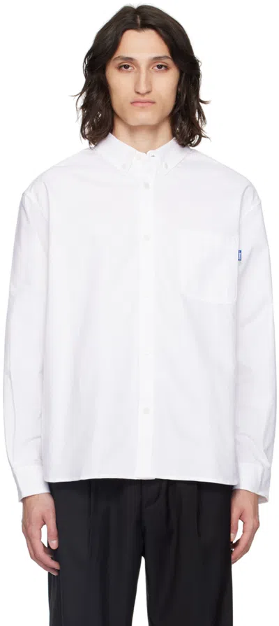 Awake Ny White Embroidered Long Sleeve Shirt