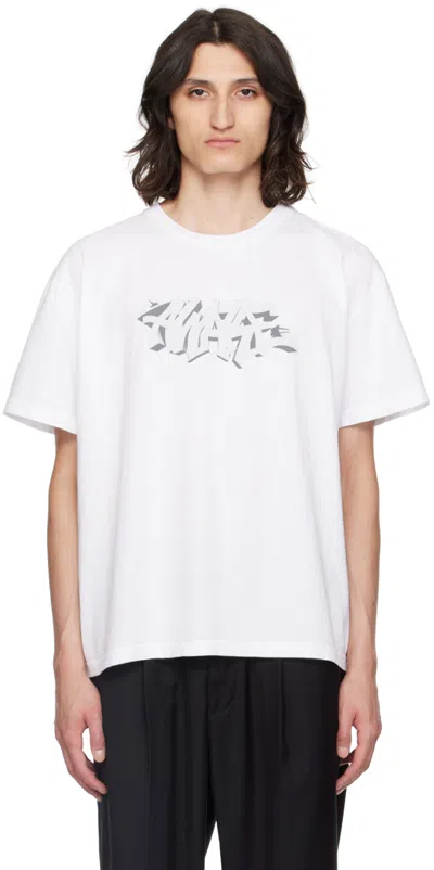 Awake Ny White Print T-shirt