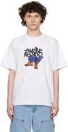 Awake Ny White T-shirt With Stomper Logo Print In White
