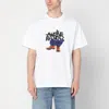Awake Ny White T-shirt With Stomper Logo Print In White