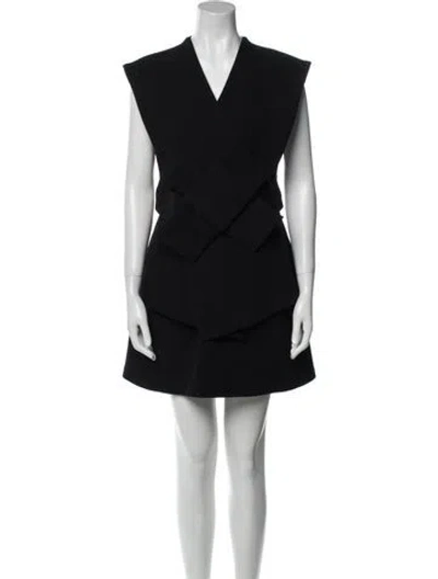 Pre-owned Awake Ny Wool Mini Dress In Black