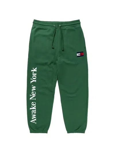 Awake Ny X Tommy Hilfiger Logo-patch Track Pants In Green