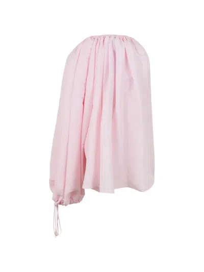 A.w.a.k.e. One-shoulder Blouse In Pink