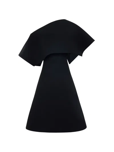 A.w.a.k.e. One-shoulder Mini Dress In Black