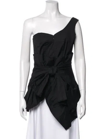 Pre-owned A.w.a.k.e. One-shoulder Sleeveless Top In Black