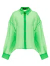 A.w.a.k.e. Silk Shirt In Green