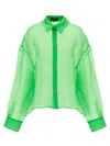 A.w.a.k.e. Silk Shirt In Green