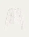 A.w.a.k.e. Oversized Puff-sleeve Poplin Shirt In White