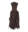 A.w.a.k.e. Panel Appliqué Midi Dress In Brown