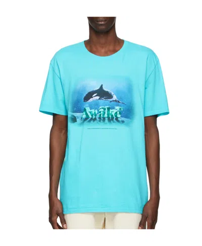 Awake Pattern Printed T-shirt In Blue