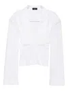 A.w.a.k.e. Pleated Top In White