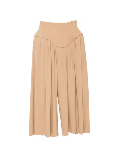 A.w.a.k.e. Pleated Wide-leg Trousers In Neutrals
