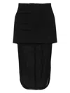 A.w.a.k.e. Pocket-detail Midi Skirt In Black