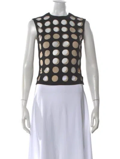 Pre-owned A.w.a.k.e. Polka Dot Print Crew Neck Top In Multi