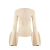 A.w.a.k.e. Openwork Viscose Jumper In Beige