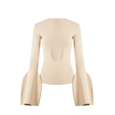 A.w.a.k.e. Openwork Viscose Jumper In Neutral