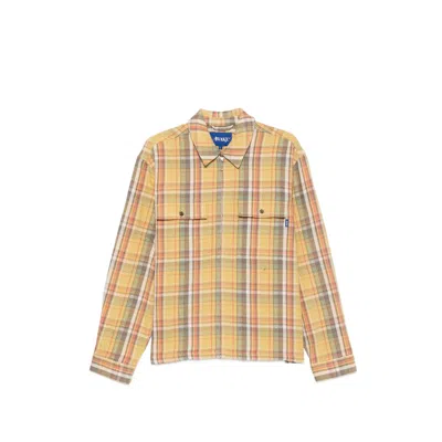 Awake Rivington Buttoned Checked Shirt In Neutral