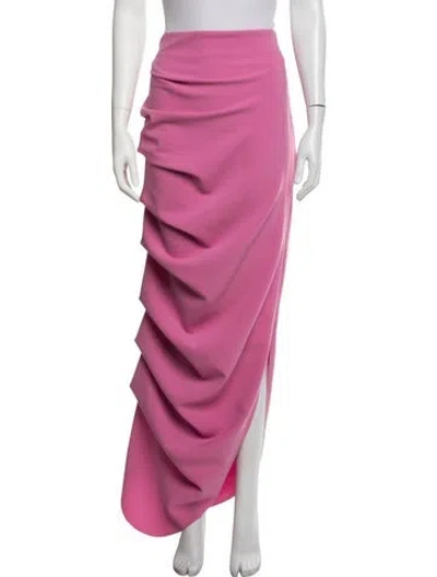 Pre-owned A.w.a.k.e. Ruffle Embellishment Long Skirt In Pink