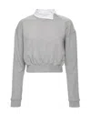 A.w.a.k.e. Asymmetric-collar Sweatshirt In Gray