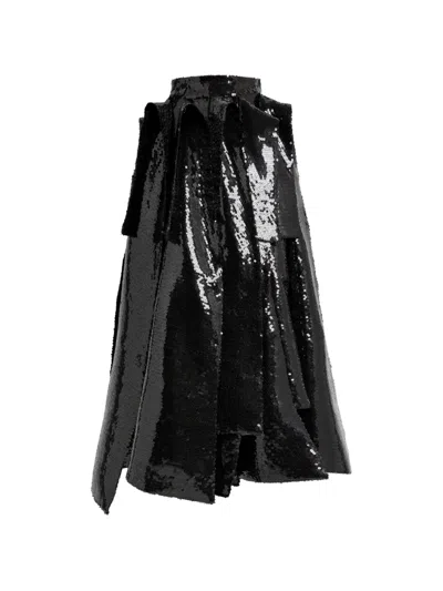 A.w.a.k.e. 시퀸 장식 멀티 패널 스커트 In Black