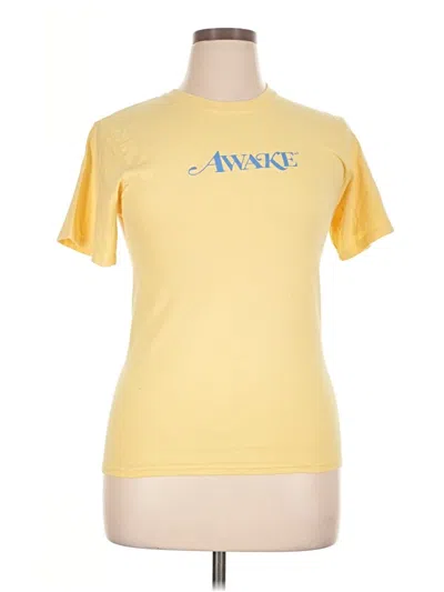 Pre-owned A.w.a.k.e. Short Sleeve T-shirt In Yellow