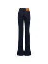 A.w.a.k.e. Side-slit Flared Jeans In Blue