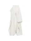 A.w.a.k.e. Slit-knee Draped Pants In Multi