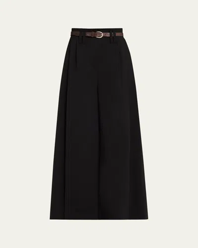 A.w.a.k.e. Split Wide-leg Pants In Black