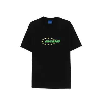 Awake Star Power Logo T-shirt In Black