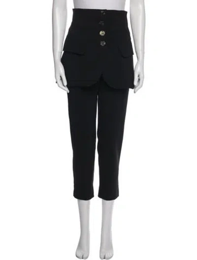 Pre-owned A.w.a.k.e. Straight Leg Pants In Black