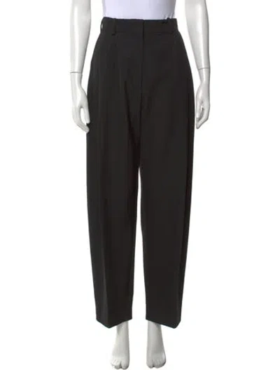 Pre-owned A.w.a.k.e. Straight Leg Pants In Black