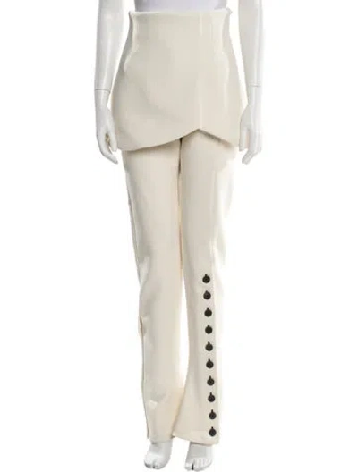 Pre-owned A.w.a.k.e. Straight Leg Pants In Neutral