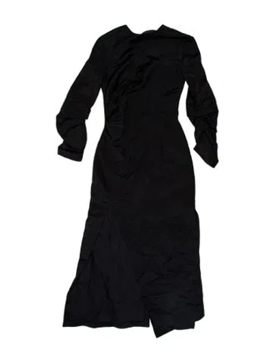 Pre-owned A.w.a.k.e. Strapless Long Dress In Black