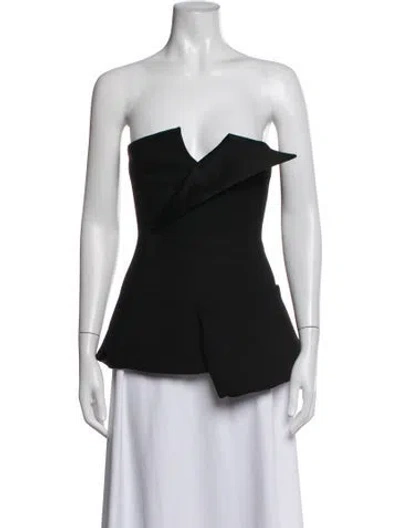Pre-owned A.w.a.k.e. Strapless Top In Black
