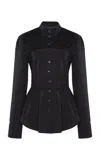 A.w.a.k.e. Stretch-cotton Corset Shirt In Black