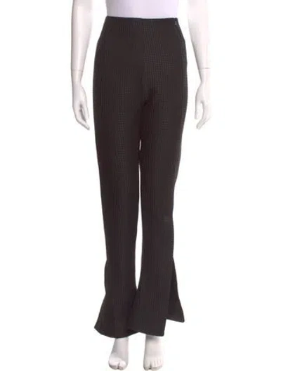 Pre-owned A.w.a.k.e. Striped Wide Leg Pants W/ Tags In Brown