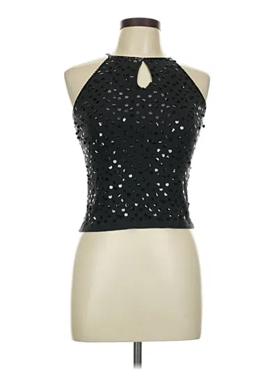 Pre-owned A.w.a.k.e. Tank Top Black Halter Neckline Tops