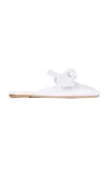 A.w.a.k.e. Tim Open Toe Mule With Bow In Transparent