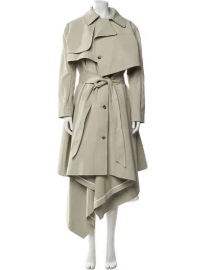 Pre-owned A.w.a.k.e. Trench Coat In Green