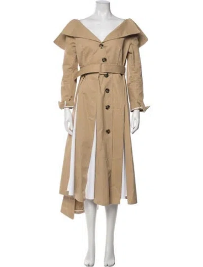 Pre-owned A.w.a.k.e. Trench Coat In Neutral