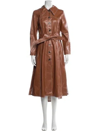 Pre-owned A.w.a.k.e. Trench Coat W/ Tags In Brown