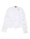 A.w.a.k.e. A. W.a. K.e. Mode Asymmetric Collar Shirt White In White