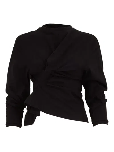A.w.a.k.e. Twisted Long-sleeve Top In Black