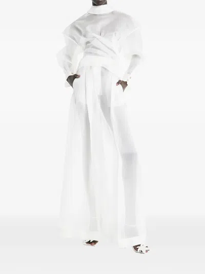 A.w.a.k.e. Twisted Sheer Shirt In White