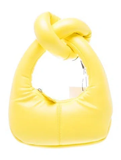 Pre-owned A.w.a.k.e. Vegan Leather Top Handle Bag W/ Tags In Yellow