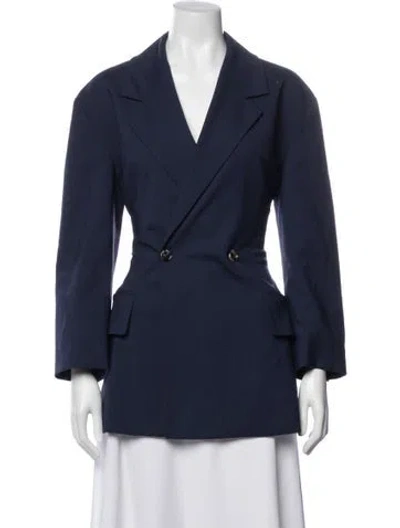 Pre-owned A.w.a.k.e. Virgin Wool Blazer In Blue