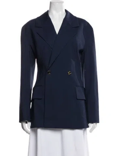 Pre-owned A.w.a.k.e. Virgin Wool Blazer In Blue
