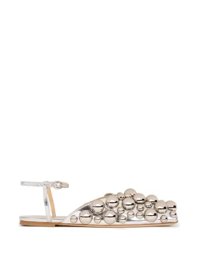 A.w.a.k.e. Vivian Embellished Sandals In Gold